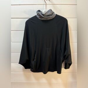 JUDY DESIGN Black Cowl Neck Top – One Size